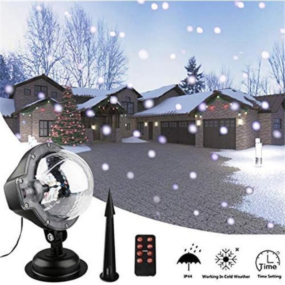 Christmas Projector Lights Multi Function Rotating Falling Snow Projector - Picture 2 of 6